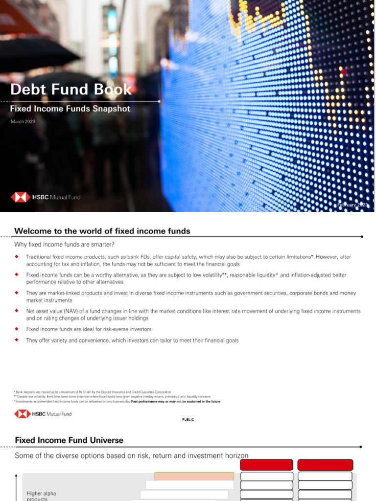 HSBC Debt Fund Book March 2023 | PDF | Interest Rates | Macroeconomic ...