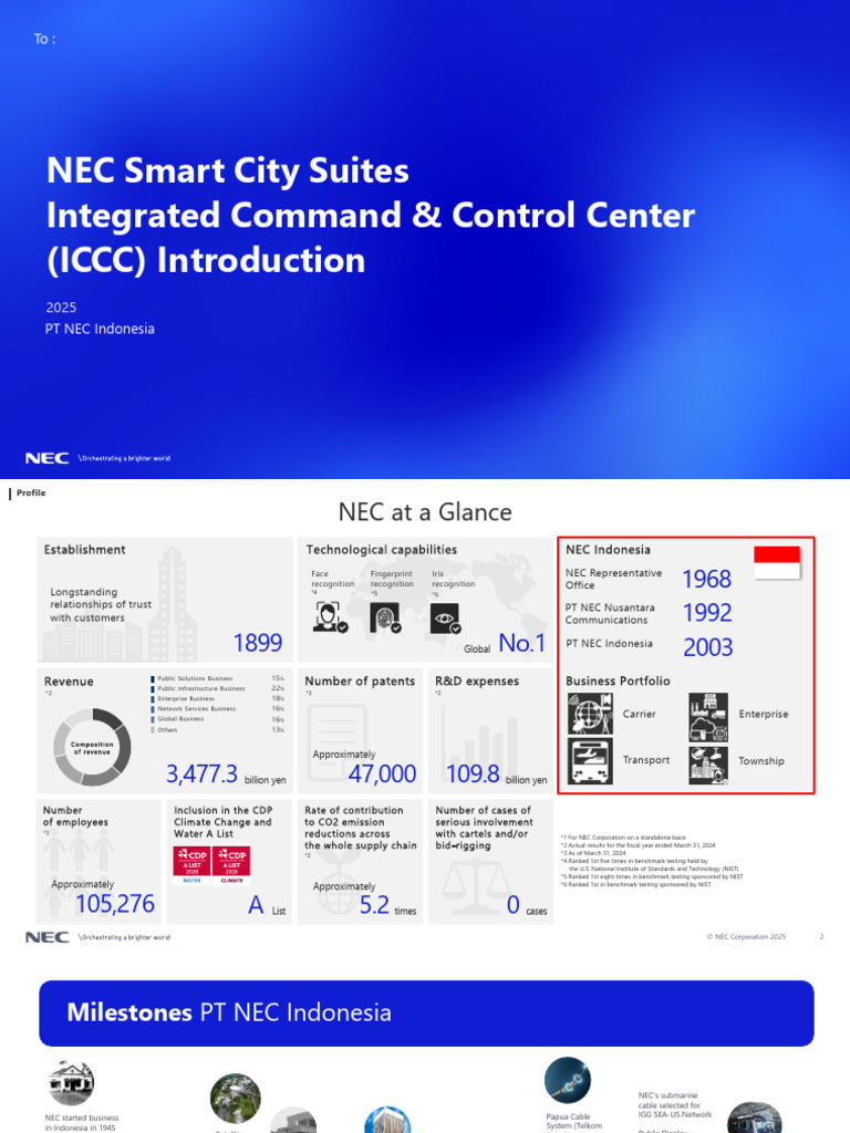 NEC Smart City Suite Overview | PDF | Situation Awareness | Computing