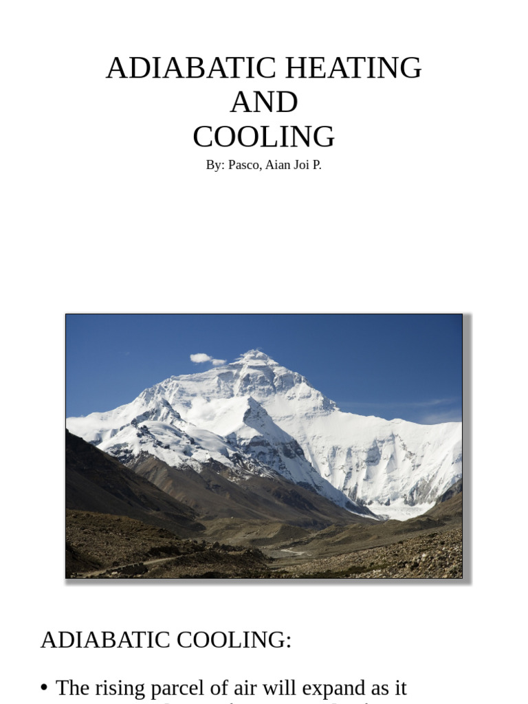 Adiabatic Heating and Cooling Explained | PDF
