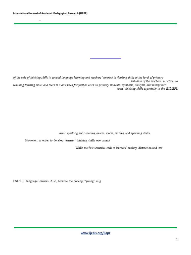 IJAPR200201 | PDF | English As A Second Or Foreign Language | Learning