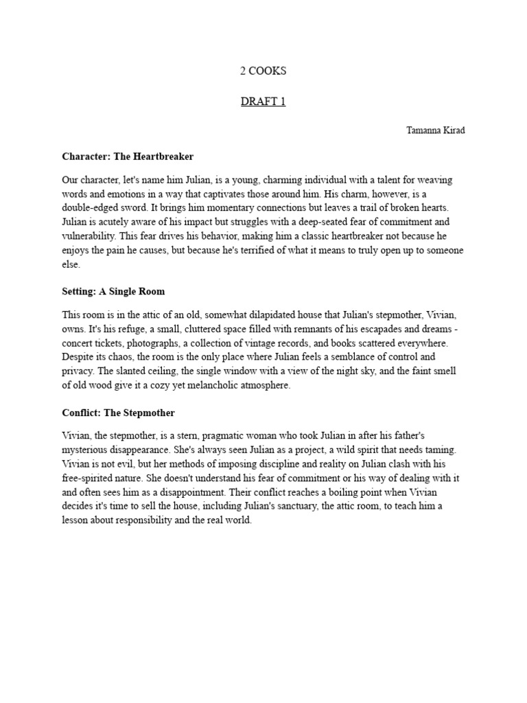 2 Cooks-Draft 1 | PDF