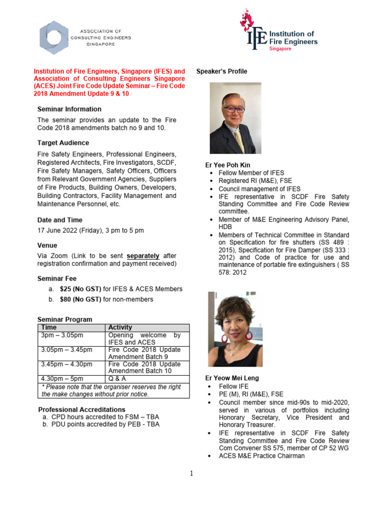 Fire Code 2018 Update Seminar Details | PDF | Fire Safety | Fires