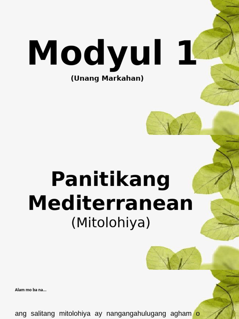 Modyul 1 | PDF