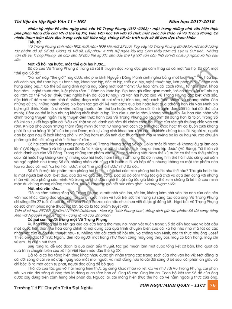 NG Van 11 On Thi HKI HNH Phuc CA MT | PDF