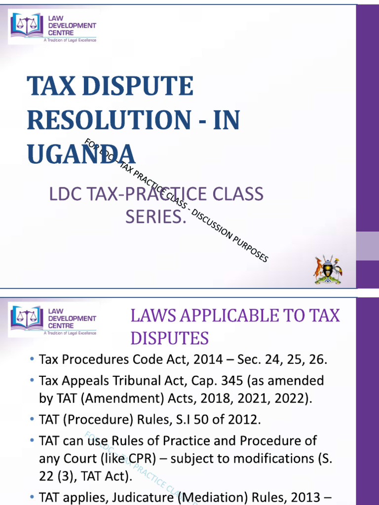 Tax Dispute Resolution Presentation | PDF