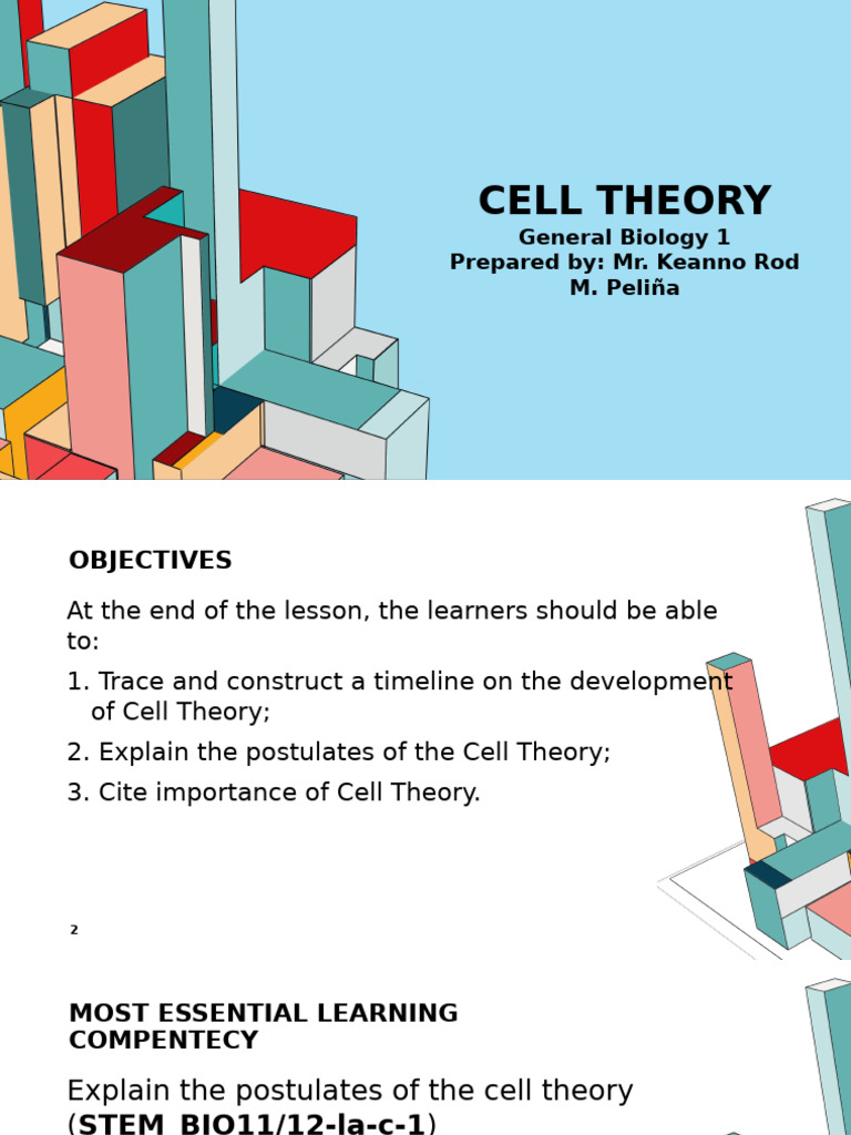 GB1 Q1W1S1 - Cell Theory | PDF | Cell (Biology) | Life Sciences