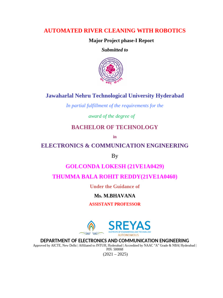 Automated River Waste Cleaning System | PDF | Electric Motor | Robot