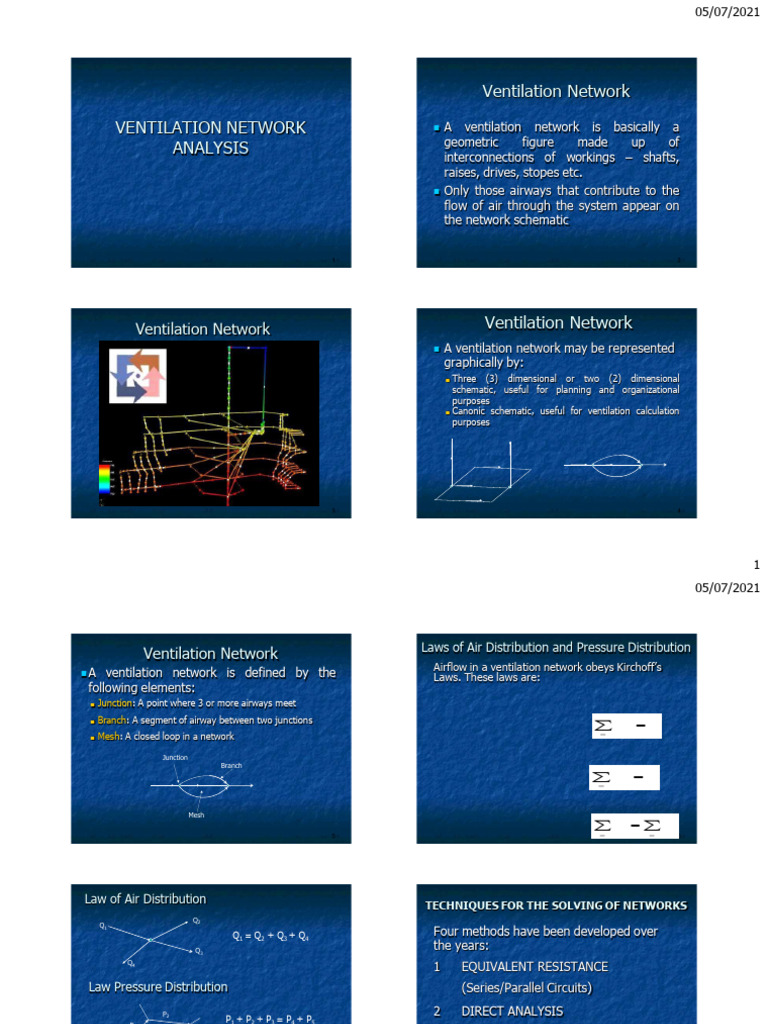 Ventilation Network Analysis Techniques | PDF | Mathematics