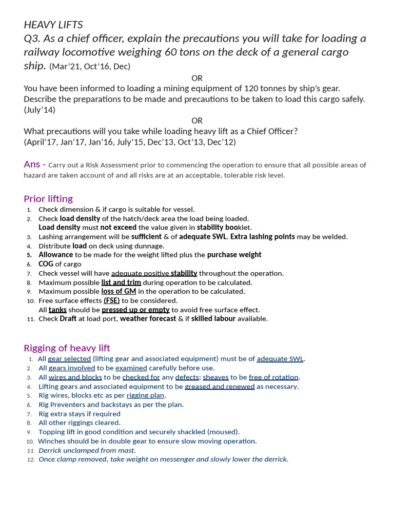 Heavy Lift Loading Safety Procedures | PDF | Rope | Crane (Machine)
