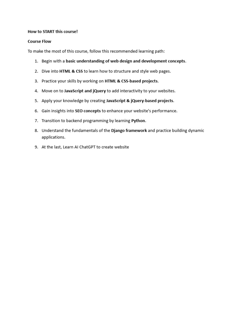 TtfD08LSOz5r3wkGYKIA 2. How To START This Course | PDF