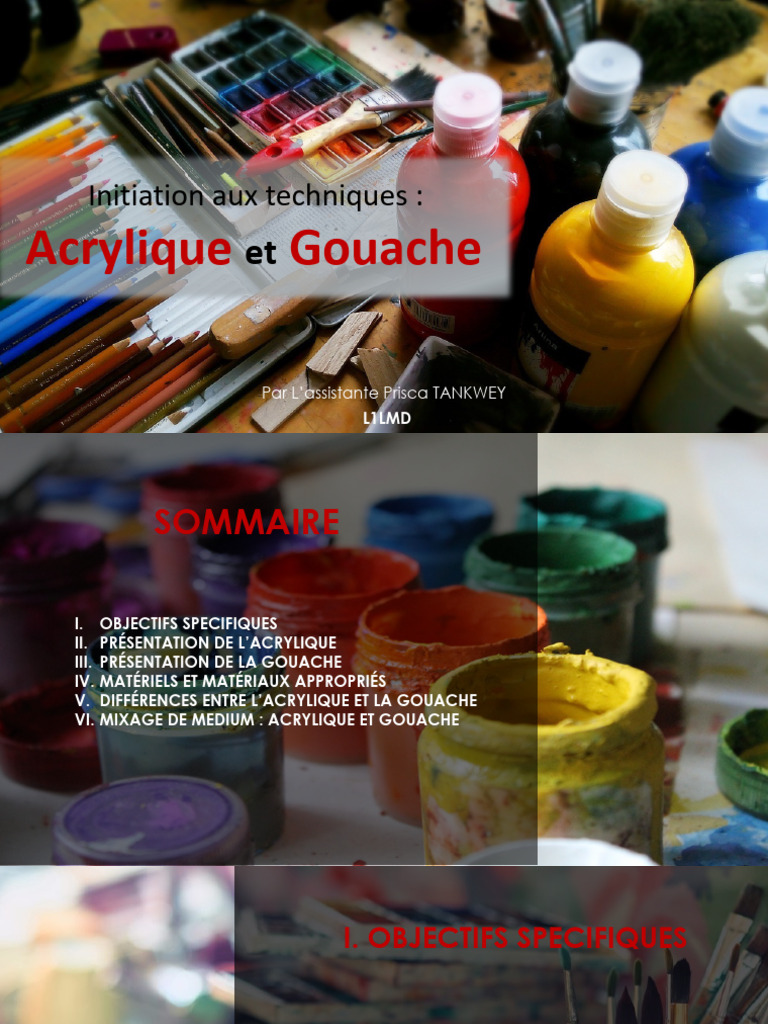 Différences entre Acrylique et Gouache | PDF | Peinture | Peinture ...