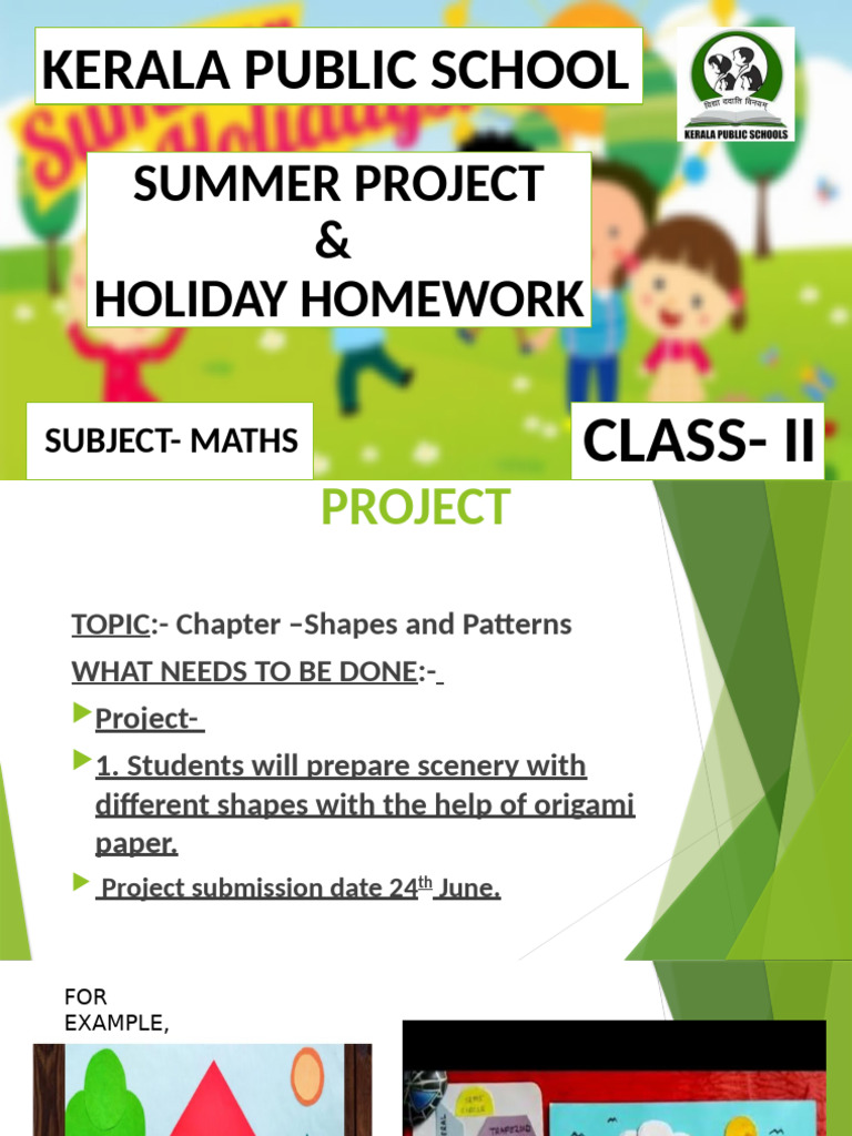 Class 2 Maths Project: Shapes & Patterns | PDF