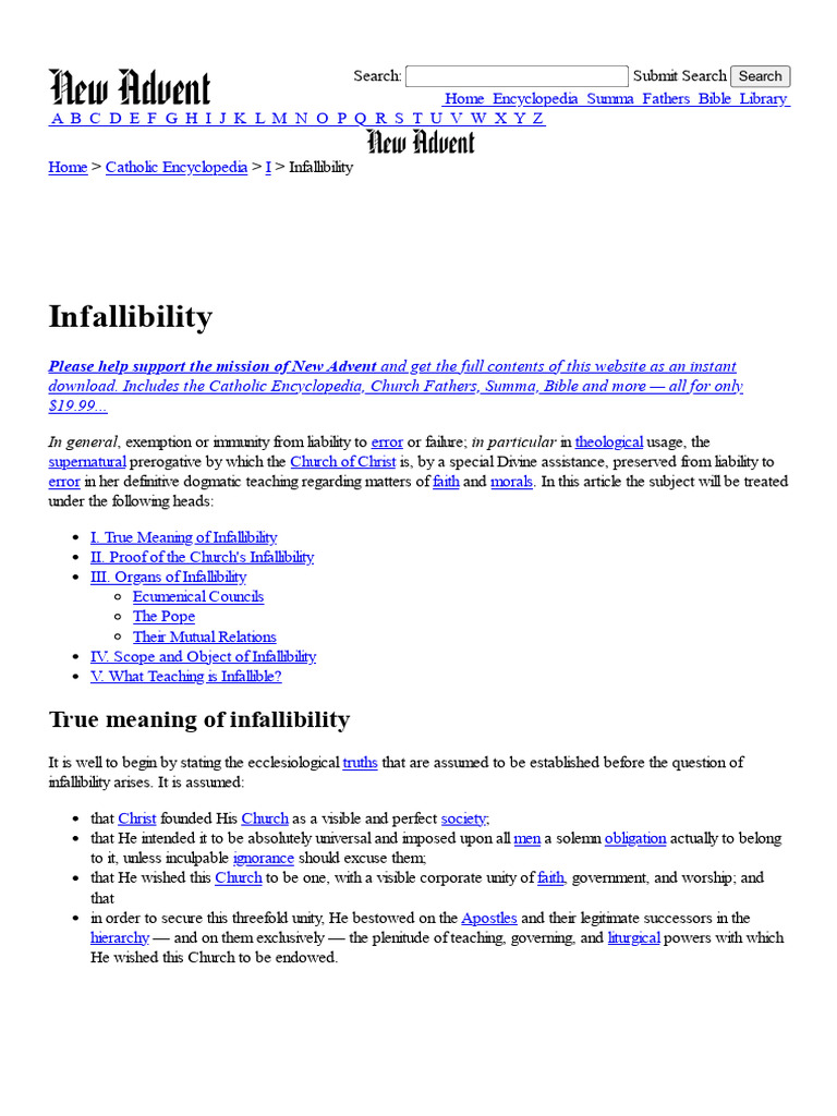 Understanding Church Infallibility | PDF | Pope | Catholic Church