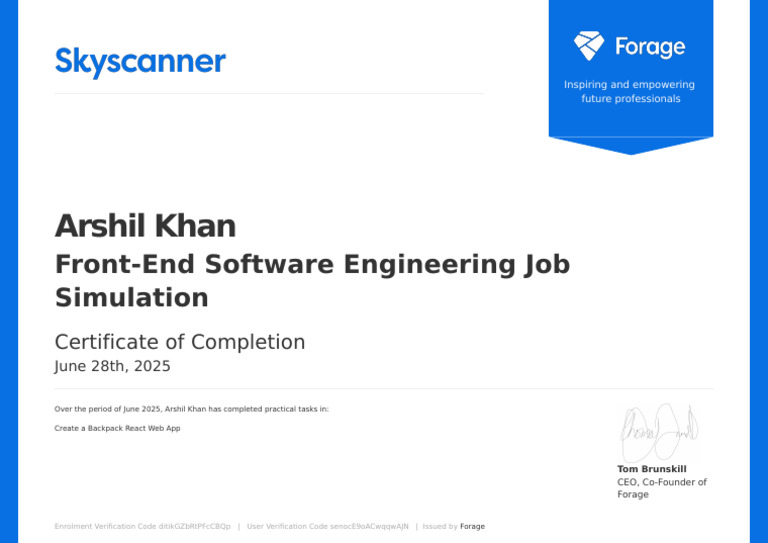 Frontend Certificate | PDF