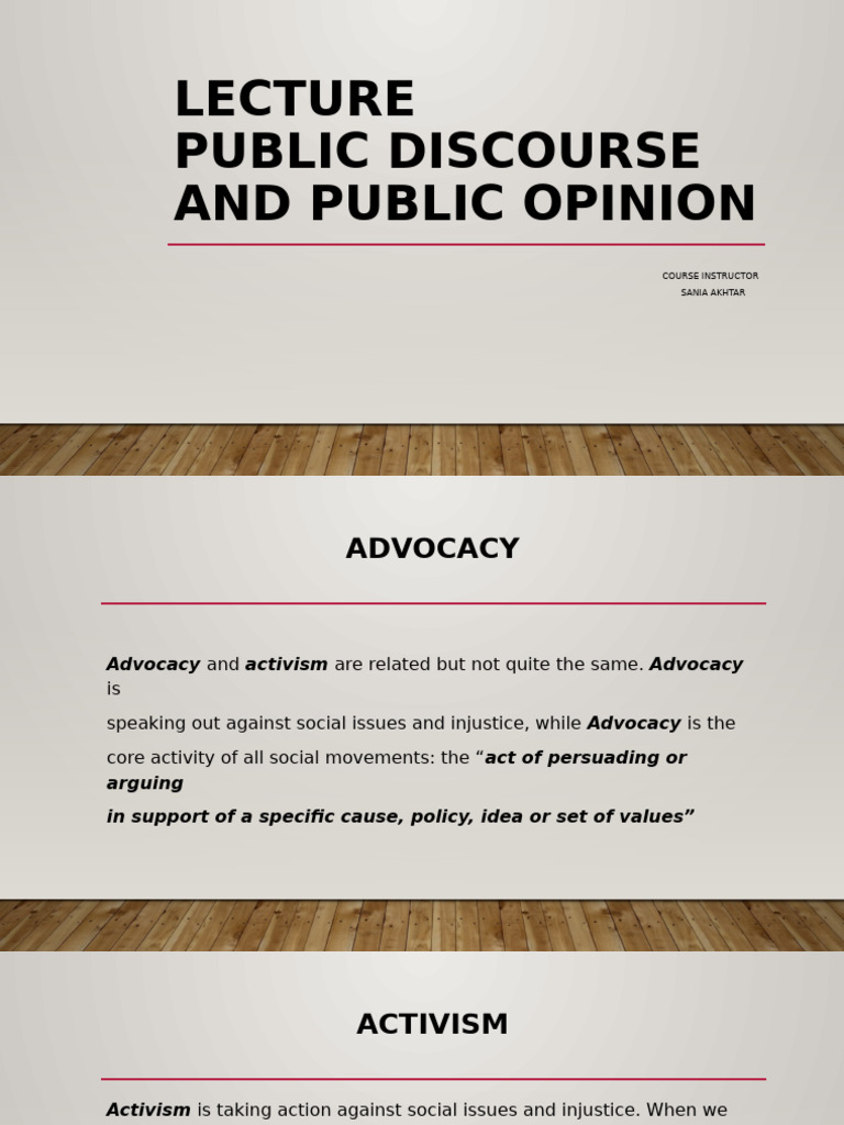 Public Discourse and Opinion Overview | PDF | Discourse | Public Sphere