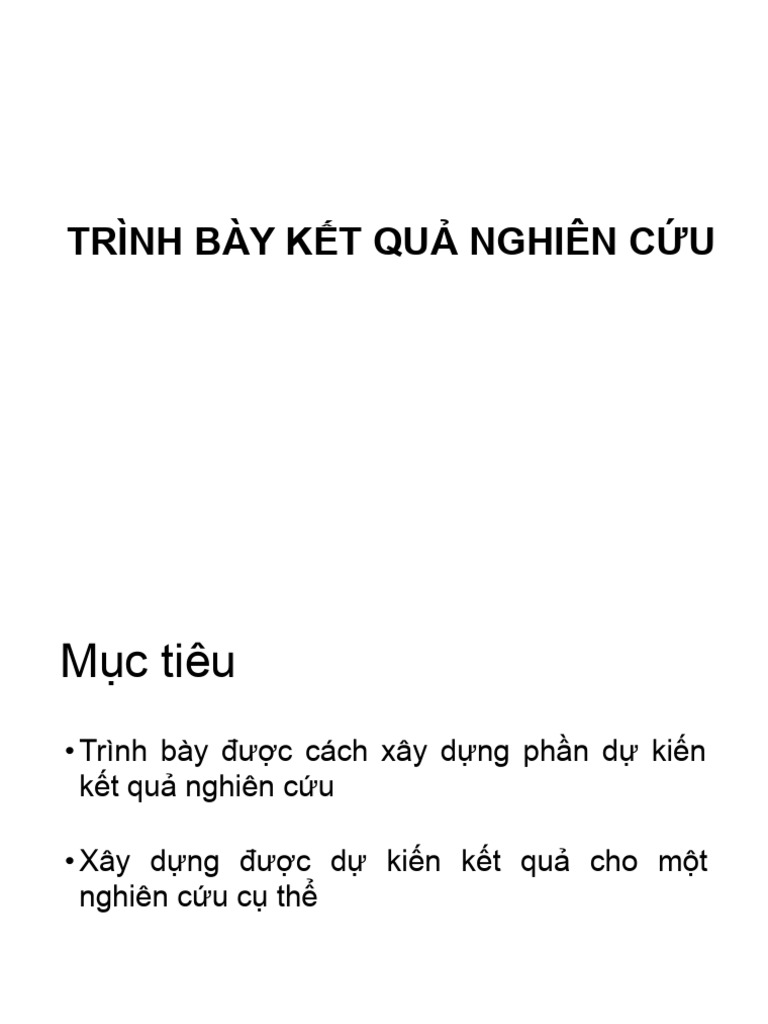 Trinh Bay Ket Qua Nghien Cuu - New | PDF