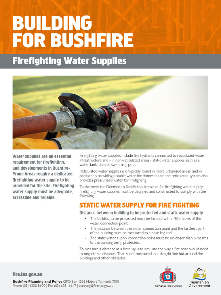 Bushfire Water Supplies Feb21 Final | PDF | Firefighting | Water