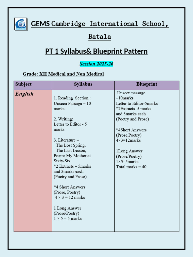 Grade XII Medical and Non Medical | PDF