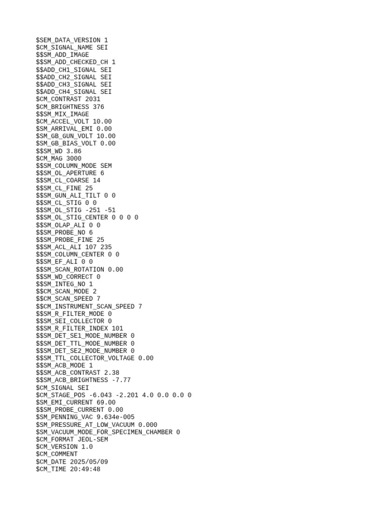 SEM Data Configuration Details | PDF