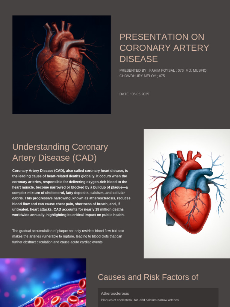 Introduction to Coronary Artery Disease | PDF | Coronary Artery Disease ...