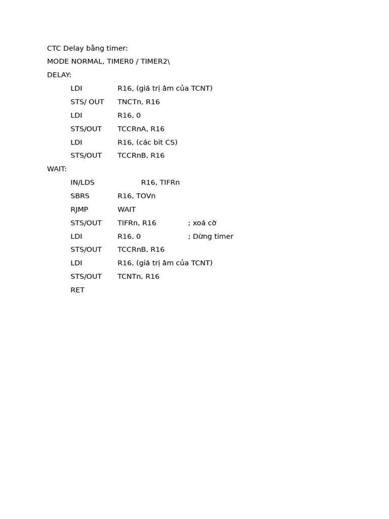 Ctc Delay Báº Ng Timer Pdf