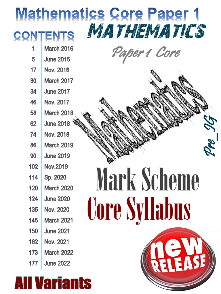 Mathematics: Paper Core | PDF | Student Assessment And Evaluation ...