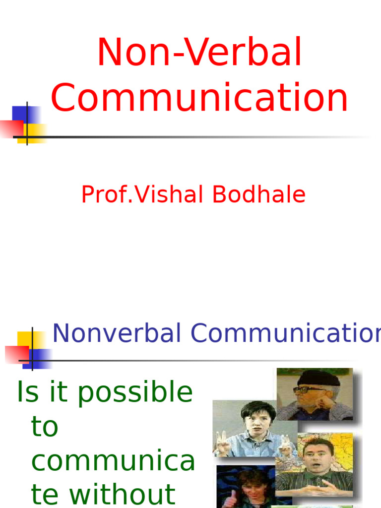 Non Verbal Communication | PDF | Nonverbal Communication | Communication