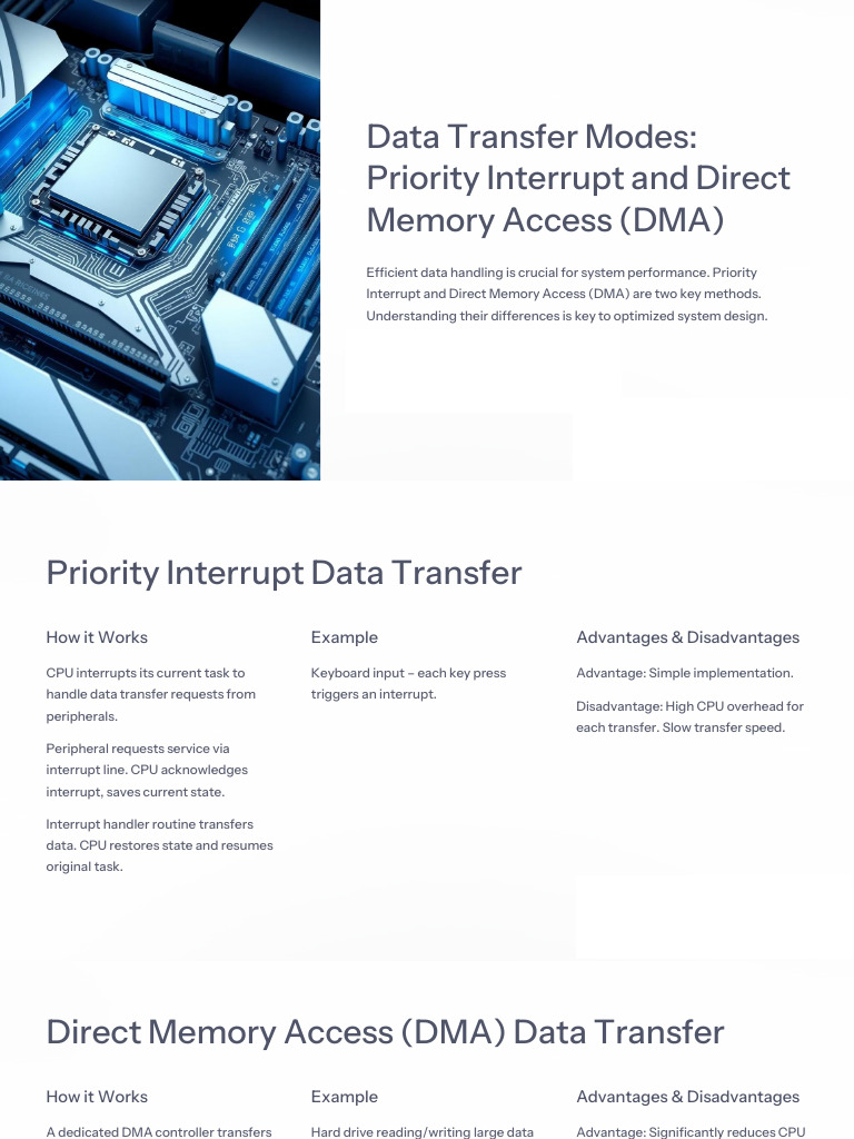 DMA vs. Priority Interrupt Overview | PDF | Central Processing Unit ...