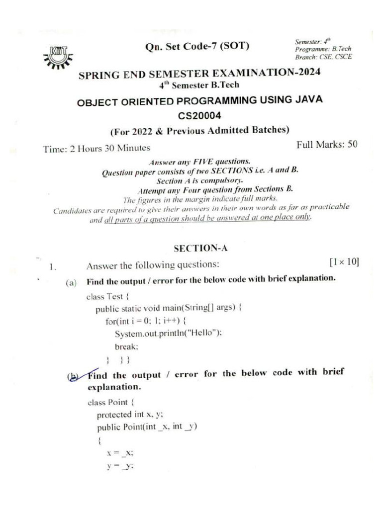 2024 End Sem | PDF