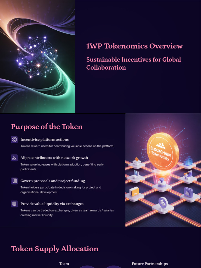 1WP Tokenomics Overview | PDF | Valuation (Finance) | Market Liquidity