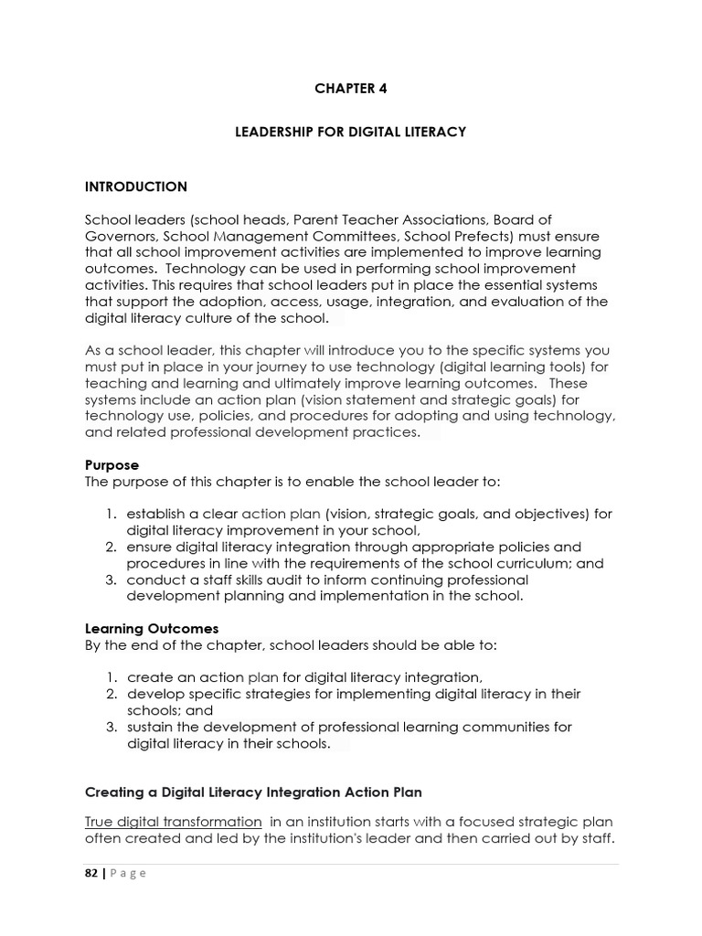 ICT Integration Handbook - Volume 2 - Chapter 4 | PDF | Literacy | Schools