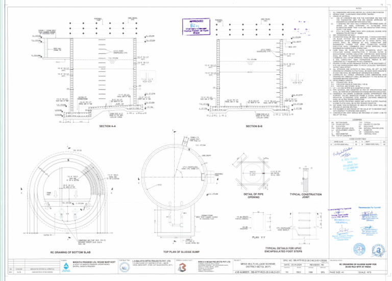 Sludge Sump Meda STR Drawing | PDF