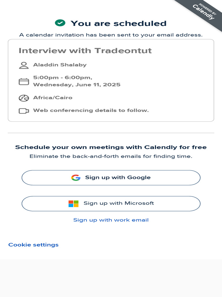 Confirmed - Calendly | PDF