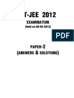 IIT JEE 2012 Paper2 With Solution