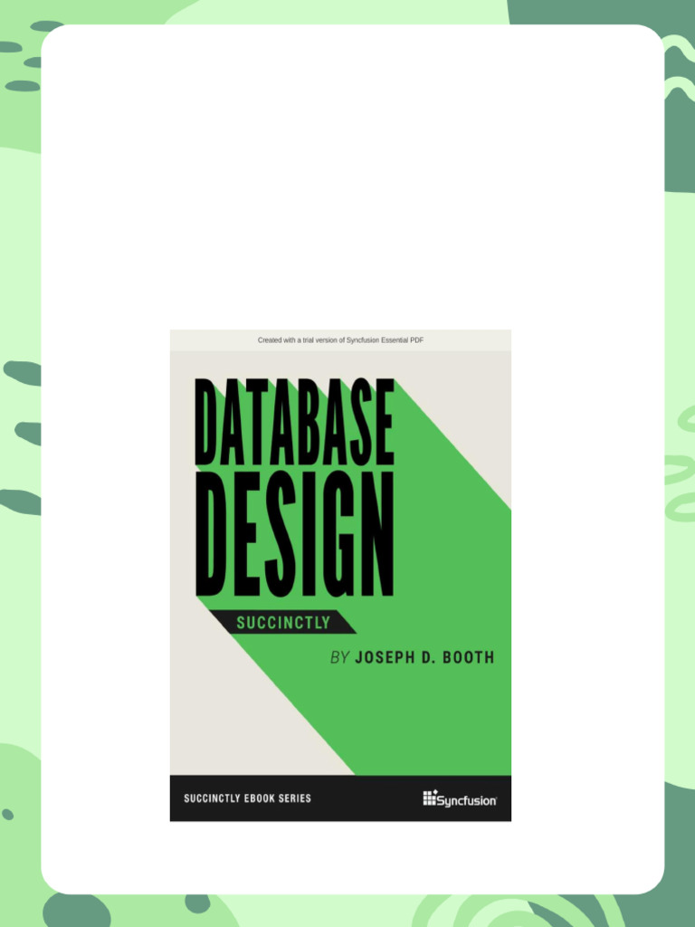 Database Design Succinctly Joseph D Booth download PDF Database Design Succinctly Joseph D Booth download PDF