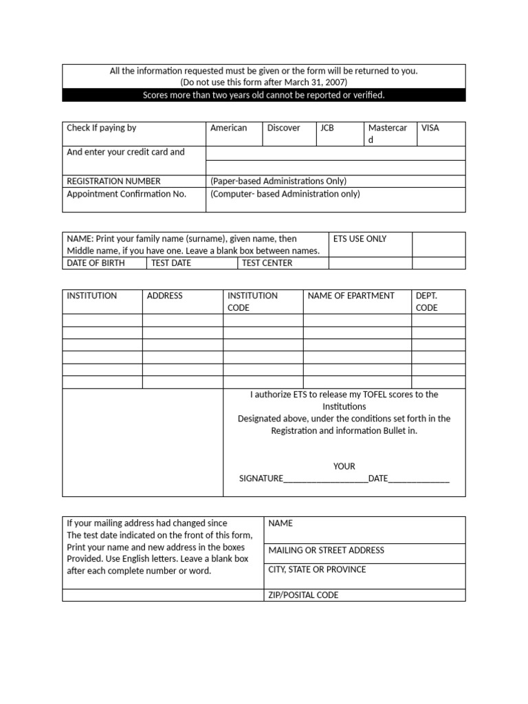 All The Information Requested Must Be Given or The Form Will Be ...