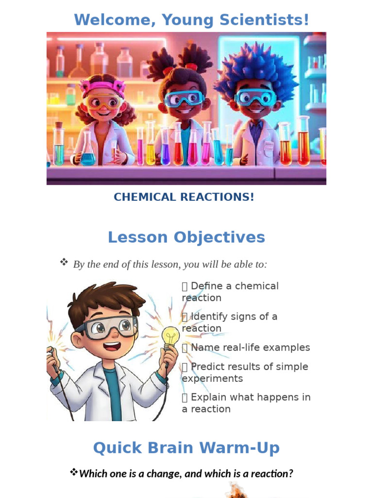 Understanding Chemical Reactions for Kids | PDF | Water | Carbon Dioxide
