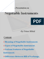 Negotiable Instruments