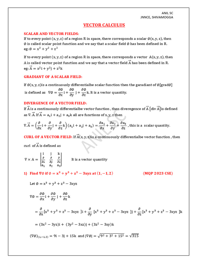 Curl of Vector Field Analysis | PDF | Mathematical Analysis ...