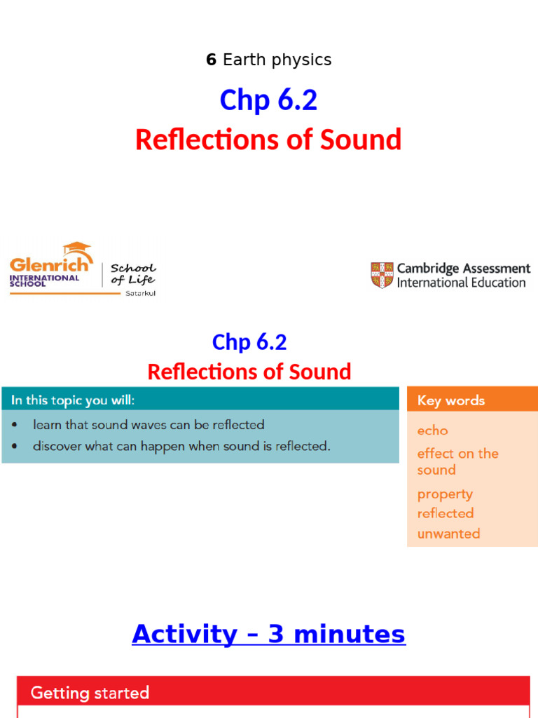 Sound Reflection and Echoes Explained | PDF