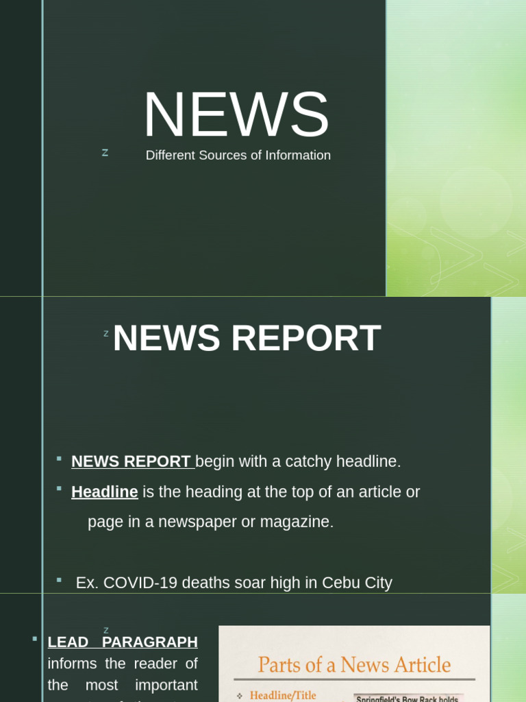 News Report Structure and Speech Types | PDF | Concept | Human ...