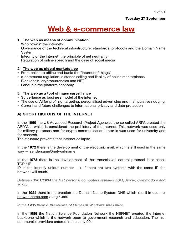 Web and Commerce Law | PDF | Online Copyright Infringement Liability ...
