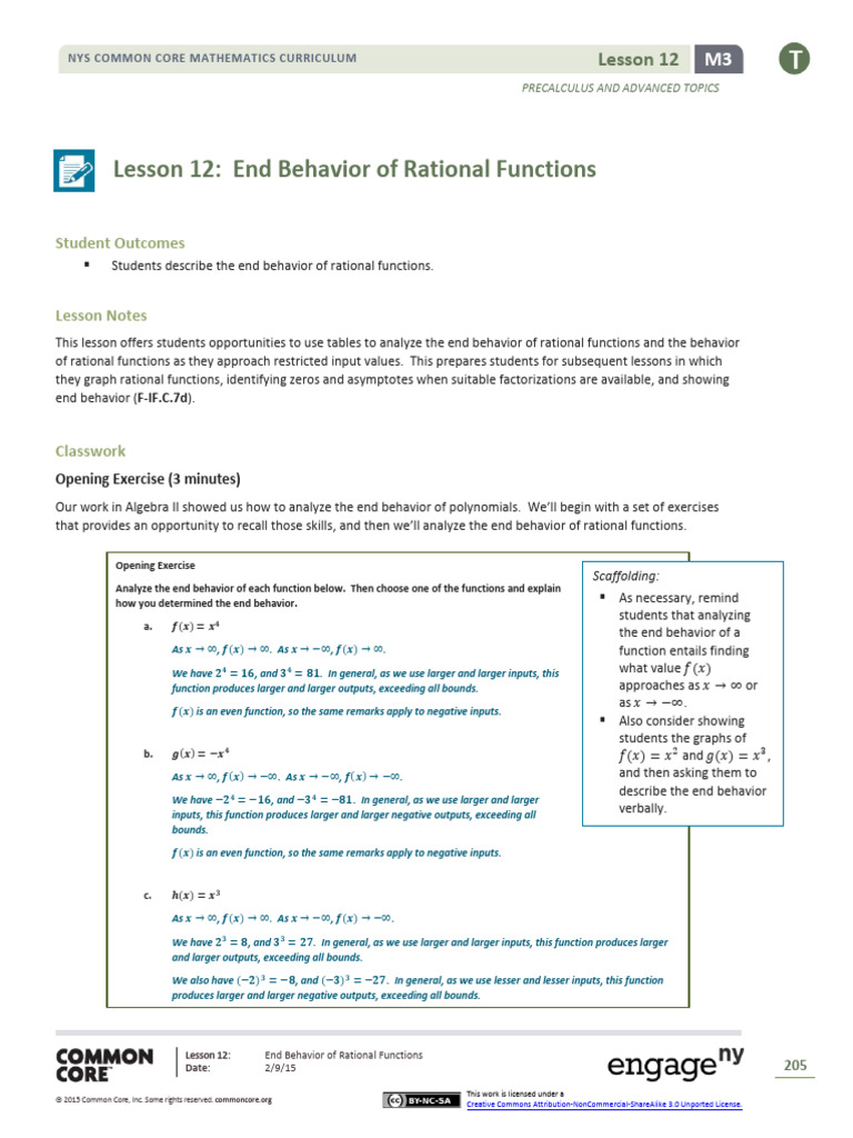 Analyzing End Behavior of Functions | PDF | Polynomial | Function ...
