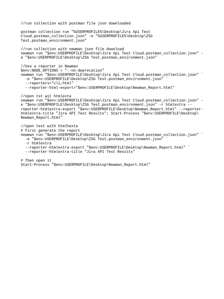 Postman and Newman for Jira API Tests | PDF