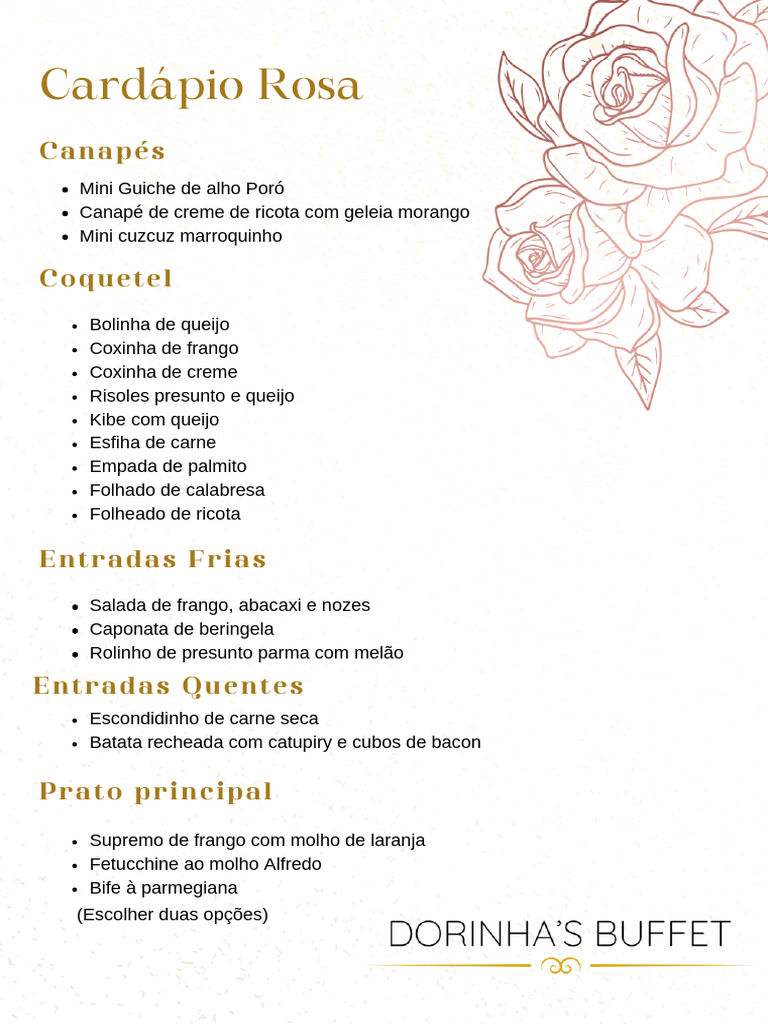 Cardápio Rosa | PDF