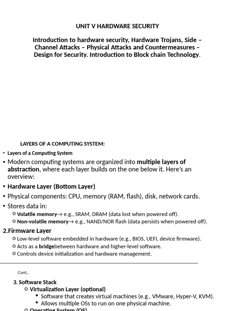 Understanding Hardware Security Layers | PDF | Computer Security | Security