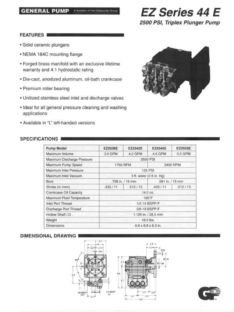 Ez2536eui Pump | PDF