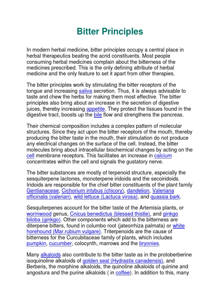 Bitter Principles Download Free PDF Liver Pancreas