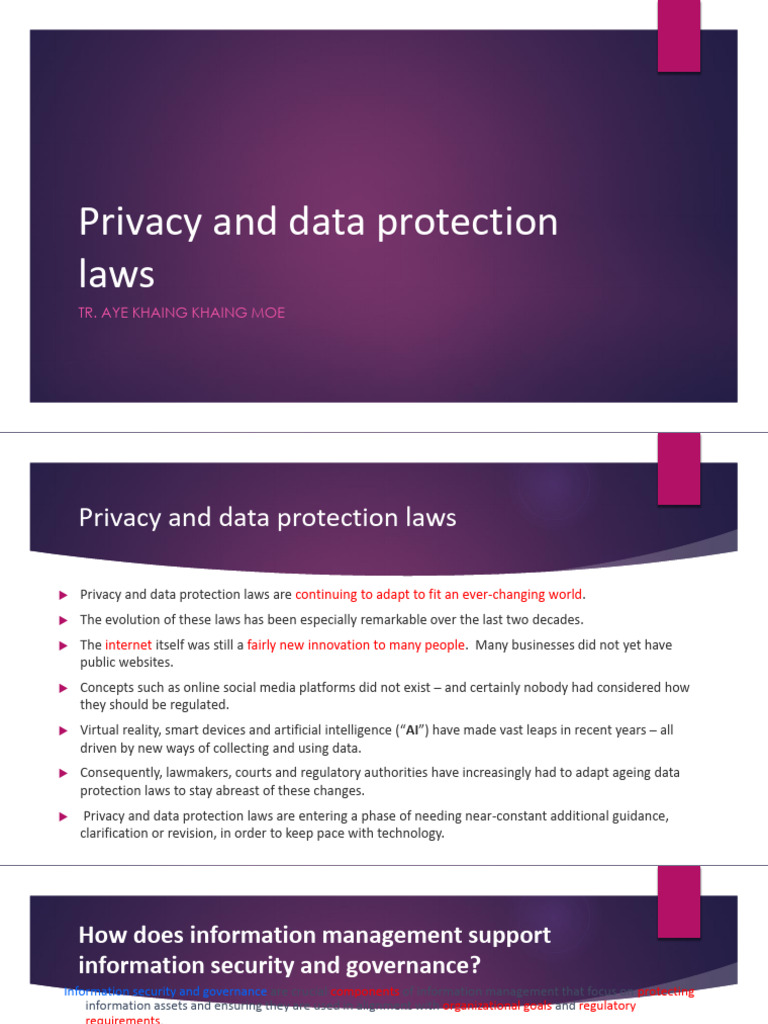 Day 9-Privacy and Data Protection Laws | PDF | Information Security ...