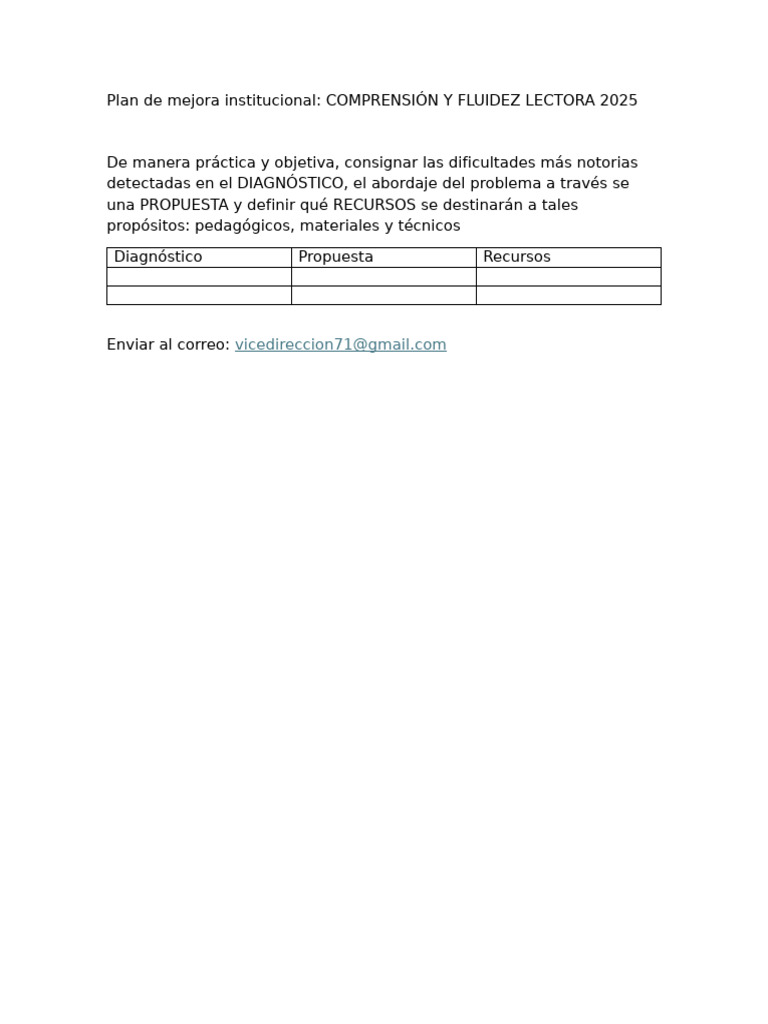 Mejora de Comprensión Lectora 2025 | PDF